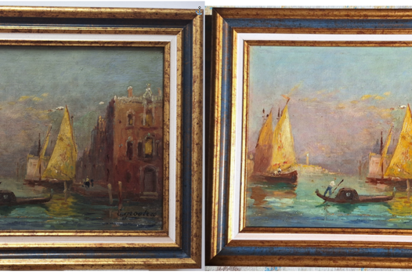 Avant après Vue de Venise